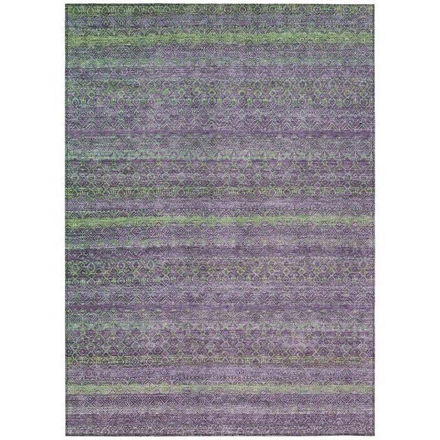 Addison Chantille ACN2106 Stripes Machine Made Transitional Purple Rug