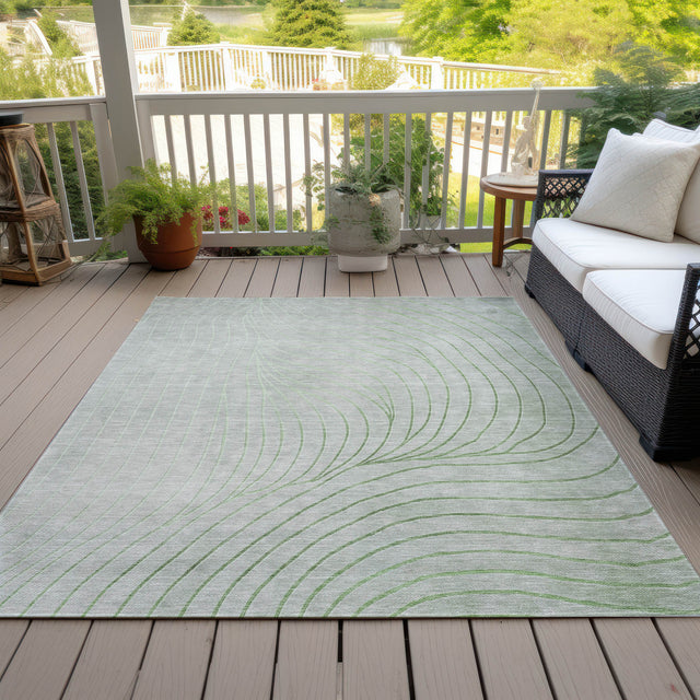 Addison Chantille ACN2107 Swirls Machine Made Transitional Aloe Rug