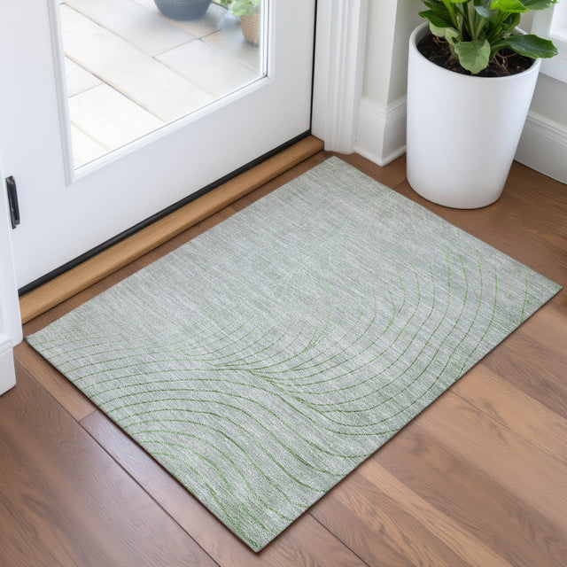 Addison Chantille ACN2107 Swirls Machine Made Transitional Aloe Rug