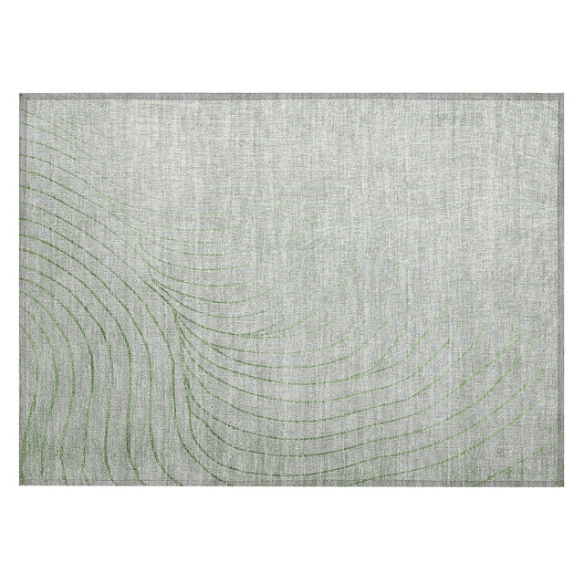 Addison Chantille ACN2107 Swirls Machine Made Transitional Aloe Rug