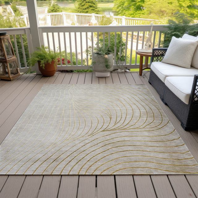 Addison Chantille ACN2107 Swirls Machine Made Transitional Beige Rug