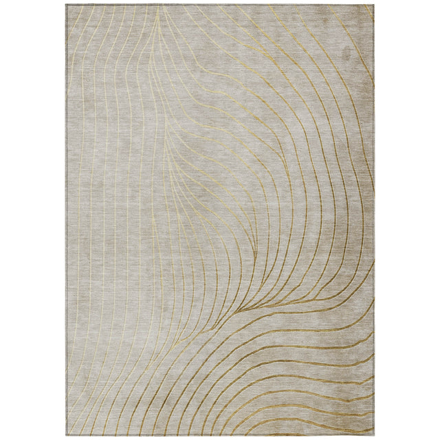 Addison Chantille ACN2107 Swirls Machine Made Transitional Beige Rug