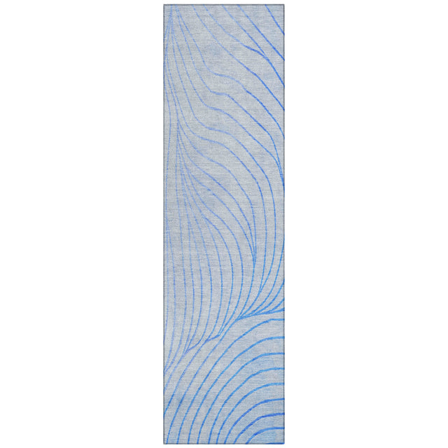 Addison Chantille ACN2107 Swirls Machine Made Transitional Blue Rug