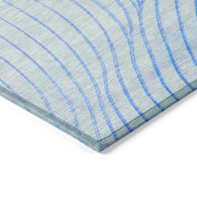 Addison Chantille ACN2107 Swirls Machine Made Transitional Blue Rug