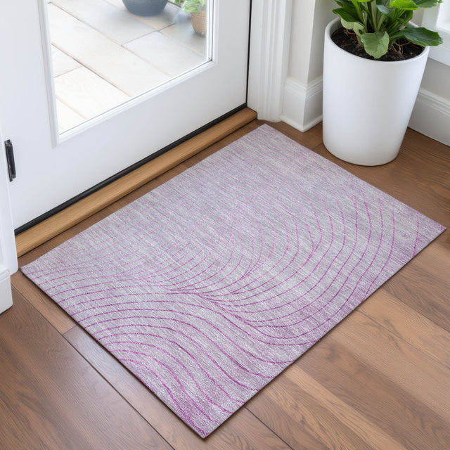 Addison Chantille ACN2107 Swirls Machine Made Transitional Blush Rug