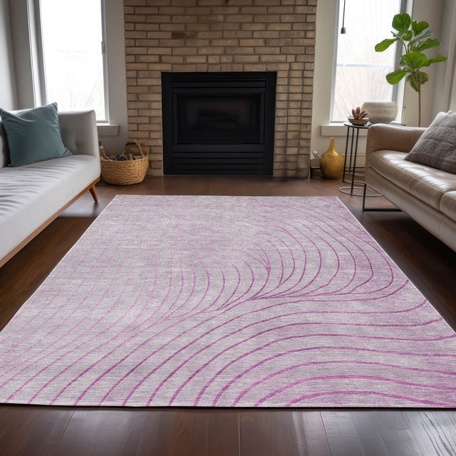 Addison Chantille ACN2107 Swirls Machine Made Transitional Blush Rug