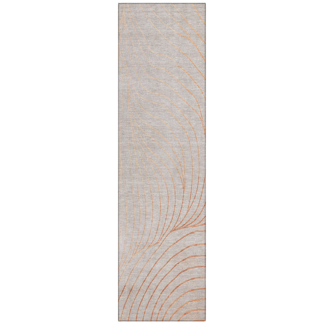 Addison Chantille ACN2107 Swirls Machine Made Transitional Copper Rug