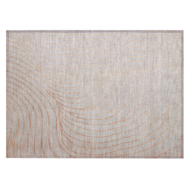 Addison Chantille ACN2107 Swirls Machine Made Transitional Copper Rug