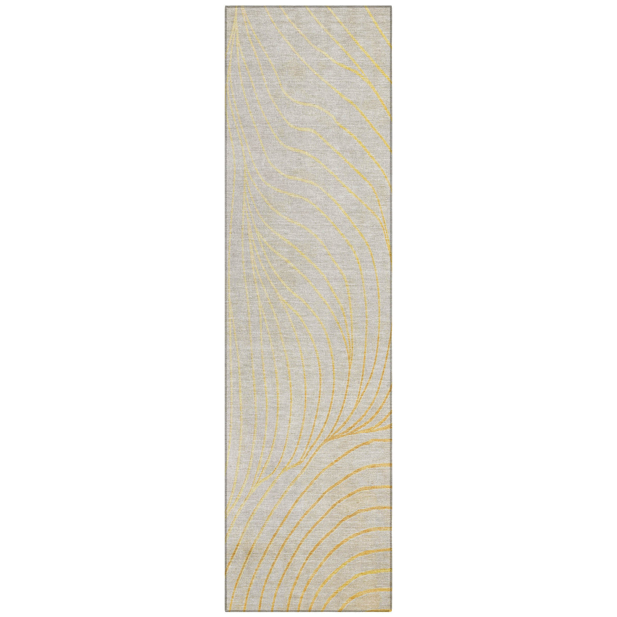 Addison Chantille ACN2107 Swirls Machine Made Transitional Gold Rug