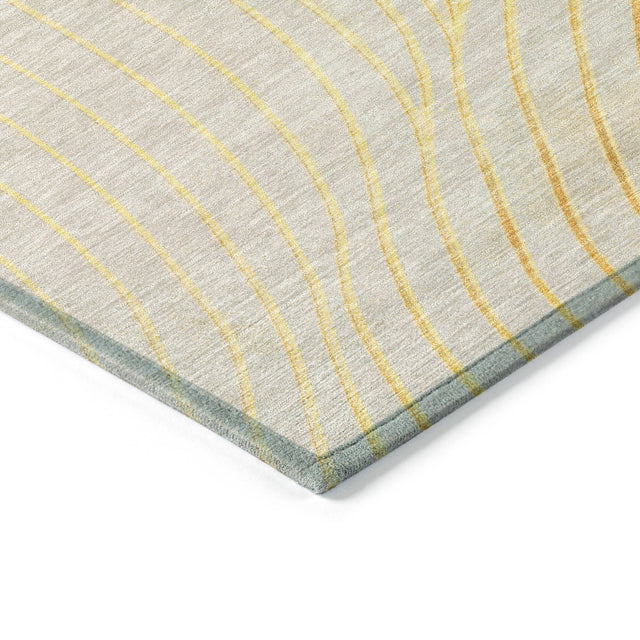 Addison Chantille ACN2107 Swirls Machine Made Transitional Gold Rug