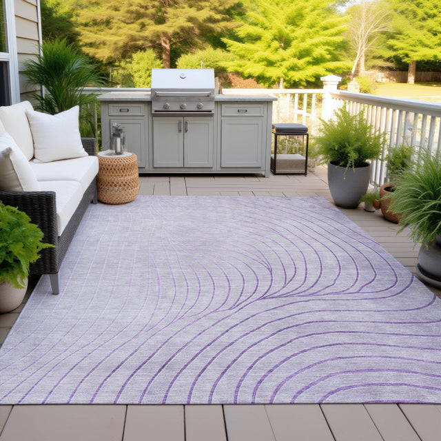 Addison Chantille ACN2107 Swirls Machine Made Transitional Lavender Rug
