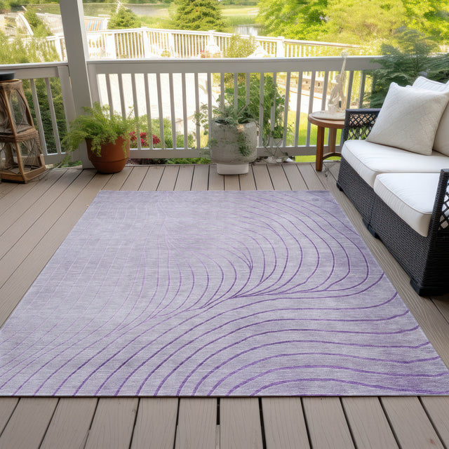 Addison Chantille ACN2107 Swirls Machine Made Transitional Lavender Rug