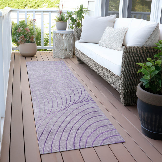 Addison Chantille ACN2107 Swirls Machine Made Transitional Lavender Rug