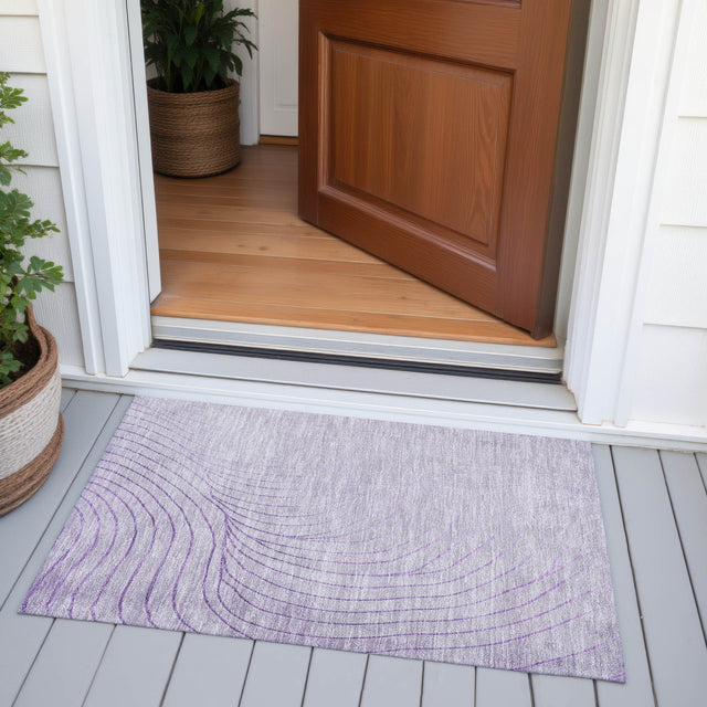 Addison Chantille ACN2107 Swirls Machine Made Transitional Lavender Rug