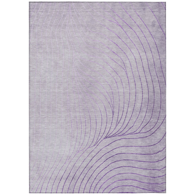 Addison Chantille ACN2107 Swirls Machine Made Transitional Lavender Rug