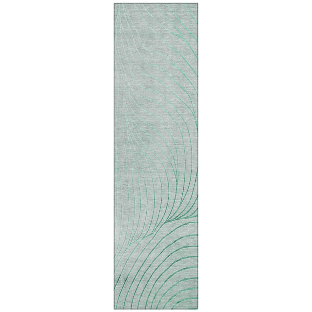 Addison Chantille ACN2107 Swirls Machine Made Transitional Mint Rug