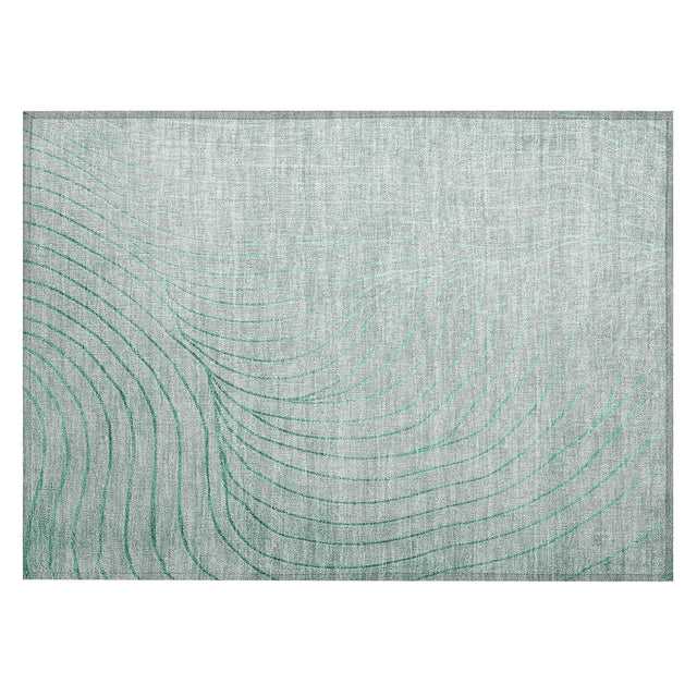 Addison Chantille ACN2107 Swirls Machine Made Transitional Mint Rug