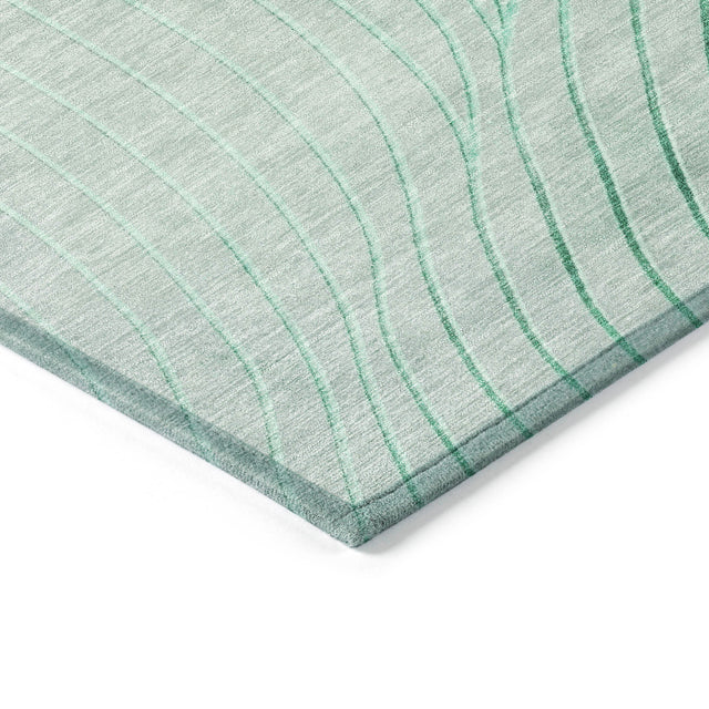Addison Chantille ACN2107 Swirls Machine Made Transitional Mint Rug