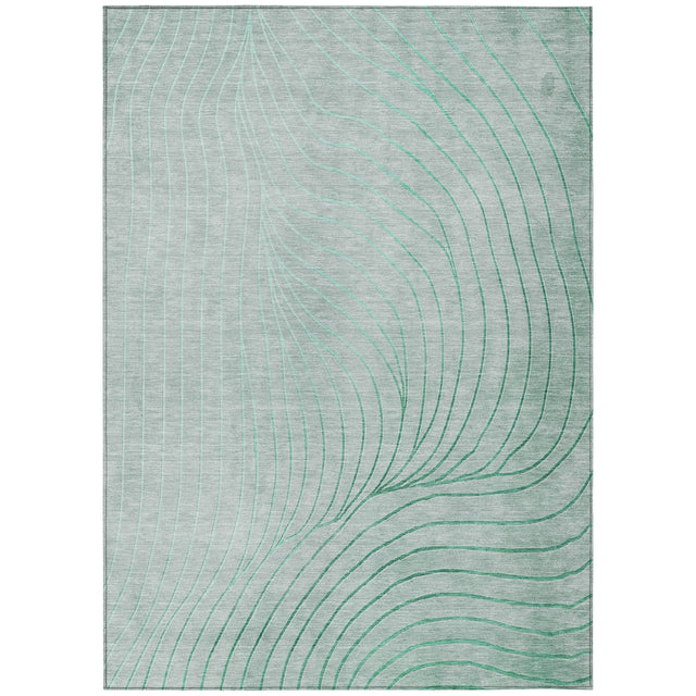 Addison Chantille ACN2107 Swirls Machine Made Transitional Mint Rug