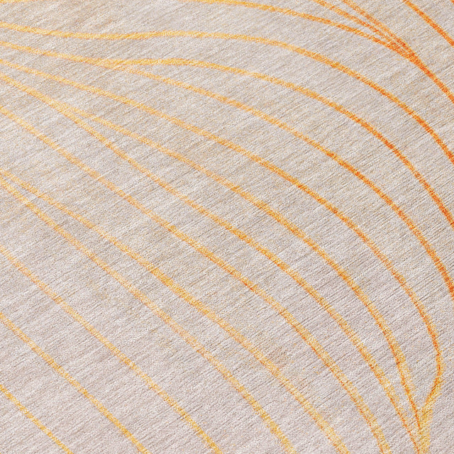 Addison Chantille ACN2107 Swirls Machine Made Transitional Orange Rug