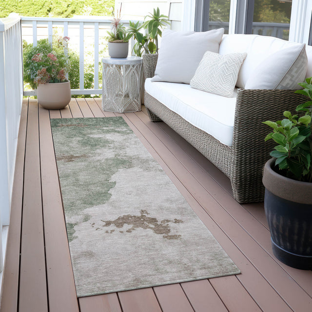 Addison Chantille ACN2108 Abstract Machine Made Transitional Aloe Rug