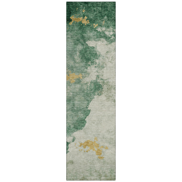 Addison Chantille ACN2108 Abstract Machine Made Transitional Emerald Rug