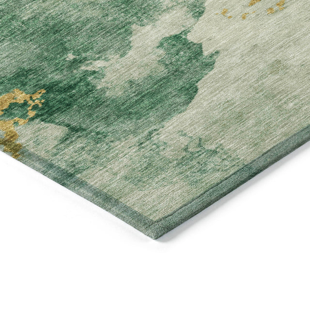 Addison Chantille ACN2108 Abstract Machine Made Transitional Emerald Rug