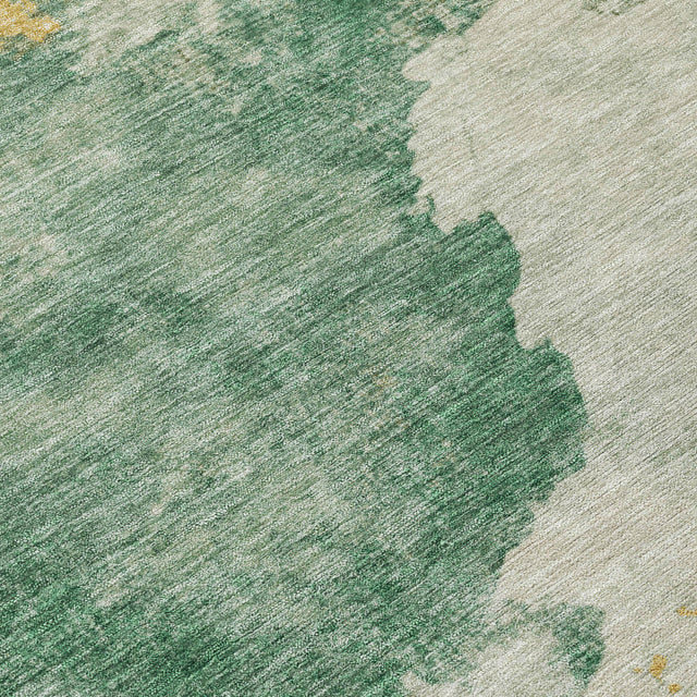 Addison Chantille ACN2108 Abstract Machine Made Transitional Emerald Rug