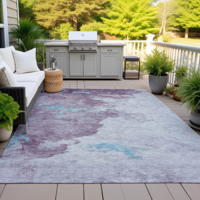Addison Chantille ACN2108 Abstract Machine Made Transitional Lavender Rug