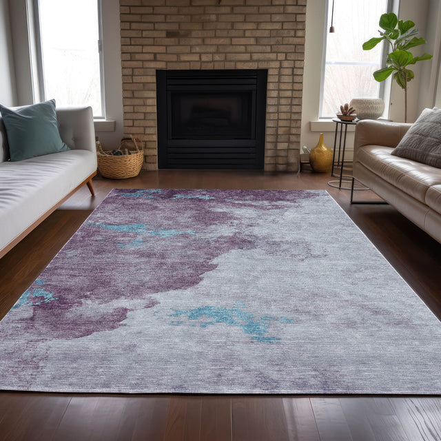 Addison Chantille ACN2108 Abstract Machine Made Transitional Lavender Rug