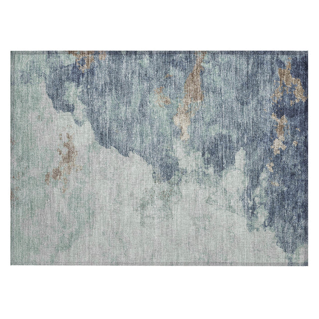 Addison Chantille ACN2108 Abstract Machine Made Transitional Seafoam Rug