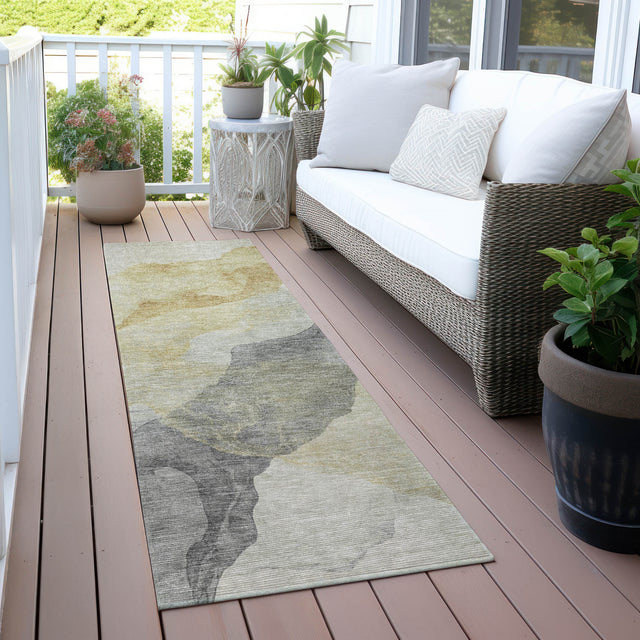 Addison Chantille ACN2109 Abstract Machine Made Transitional Beige Rug