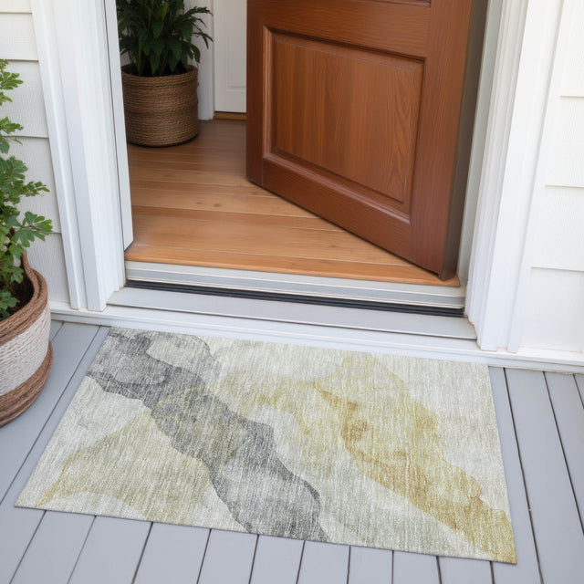 Addison Chantille ACN2109 Abstract Machine Made Transitional Beige Rug