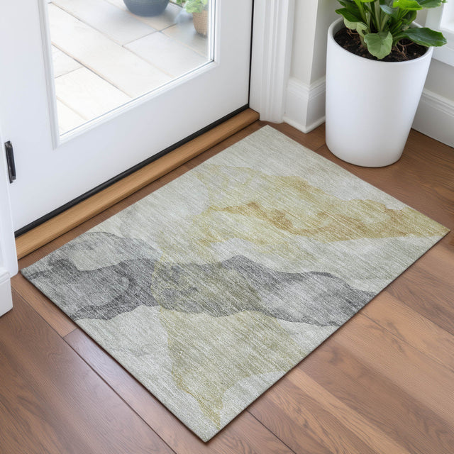 Addison Chantille ACN2109 Abstract Machine Made Transitional Beige Rug