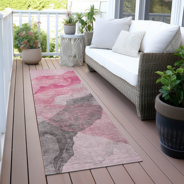 Addison Chantille ACN2109 Abstract Machine Made Transitional Blush Rug