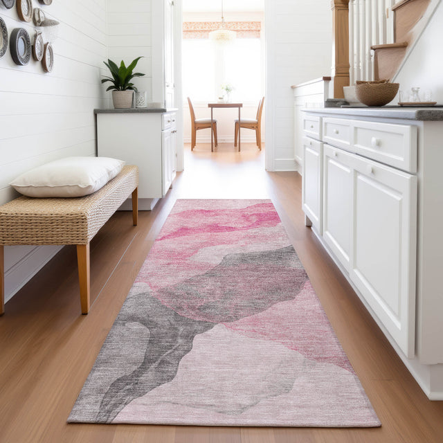 Addison Chantille ACN2109 Abstract Machine Made Transitional Blush Rug