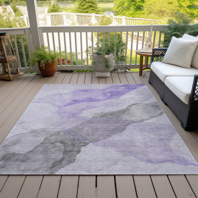 Addison Chantille ACN2109 Abstract Machine Made Transitional Lavender Rug