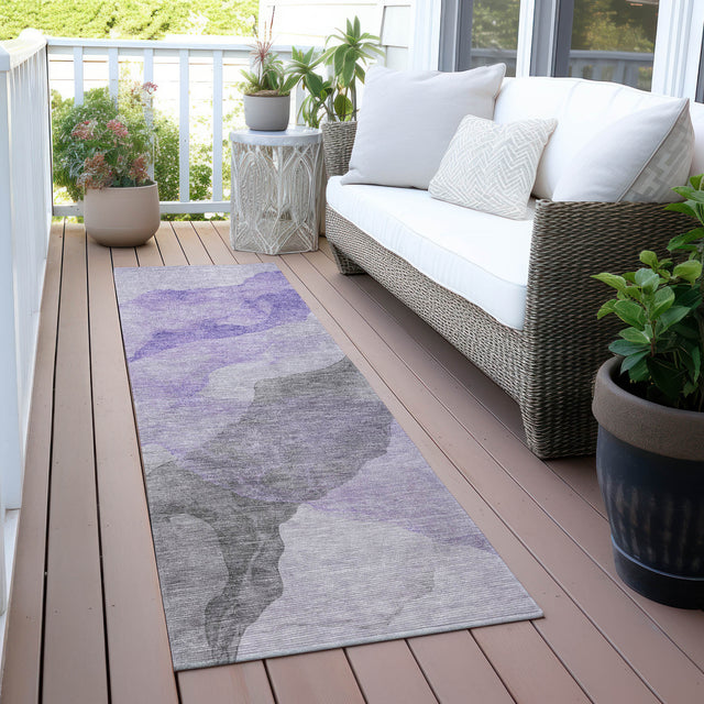 Addison Chantille ACN2109 Abstract Machine Made Transitional Lavender Rug