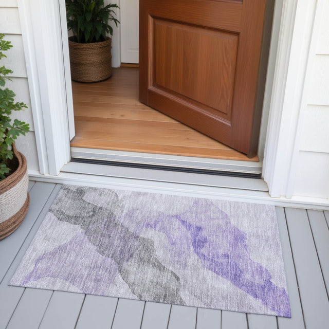Addison Chantille ACN2109 Abstract Machine Made Transitional Lavender Rug