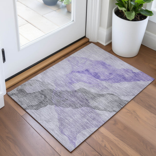 Addison Chantille ACN2109 Abstract Machine Made Transitional Lavender Rug