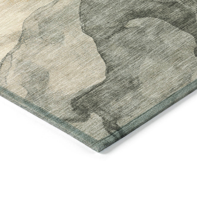 Addison Chantille ACN2109 Abstract Machine Made Transitional Orange Rug