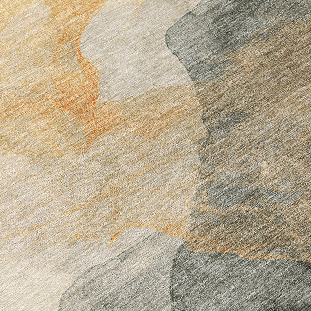 Addison Chantille ACN2109 Abstract Machine Made Transitional Orange Rug