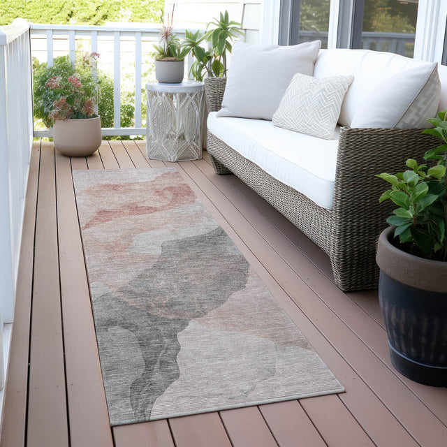 Addison Chantille ACN2109 Abstract Machine Made Transitional Salmon Rug