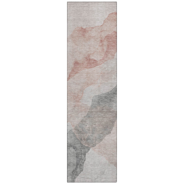 Addison Chantille ACN2109 Abstract Machine Made Transitional Salmon Rug