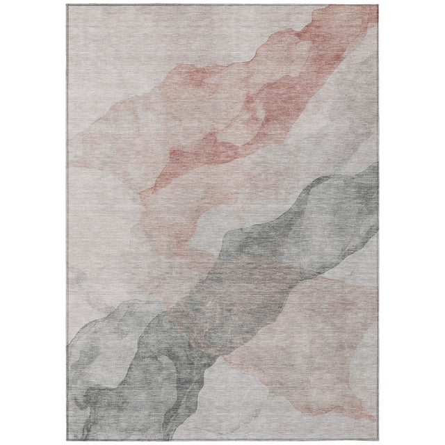 Addison Chantille ACN2109 Abstract Machine Made Transitional Salmon Rug