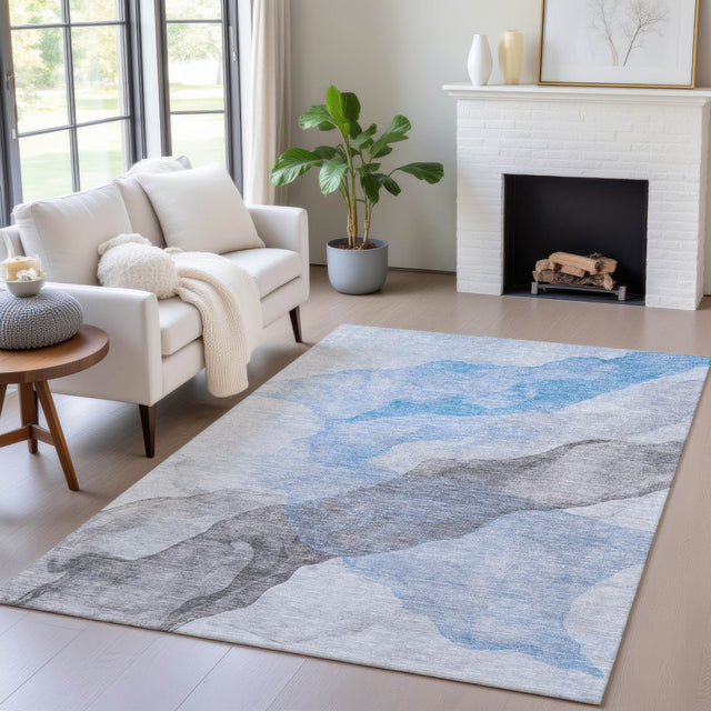 Addison Chantille ACN2109 Abstract Machine Made Transitional Sky Rug