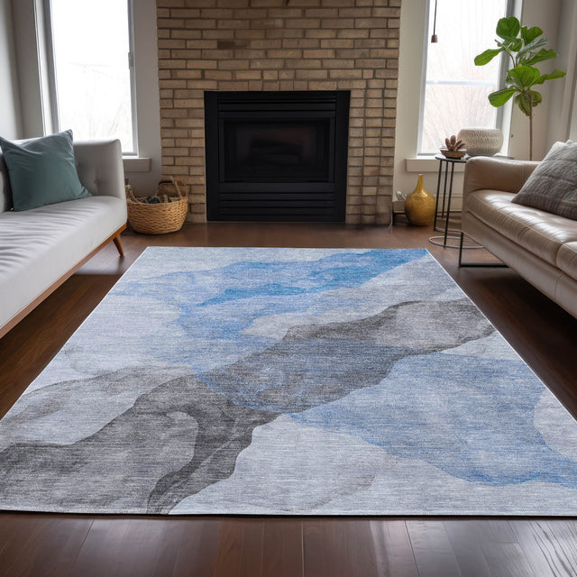 Addison Chantille ACN2109 Abstract Machine Made Transitional Sky Rug