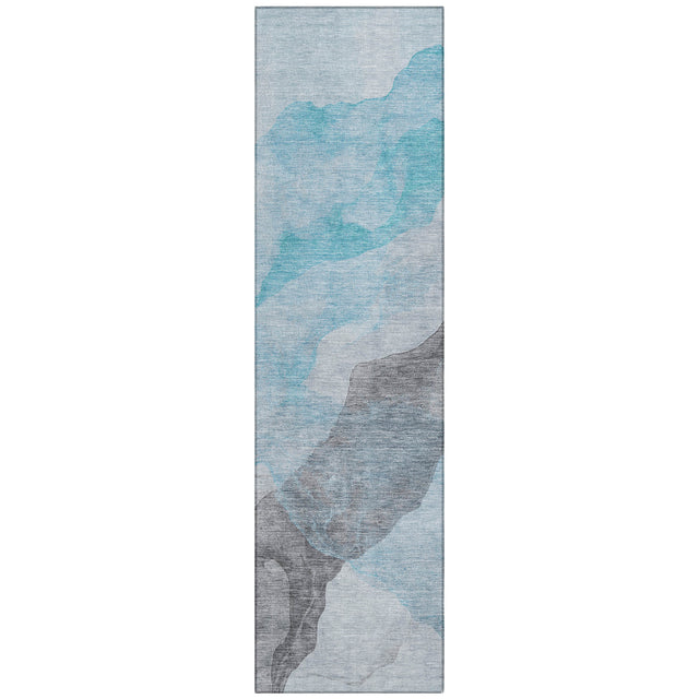 Addison Chantille ACN2109 Abstract Machine Made Transitional Teal Rug