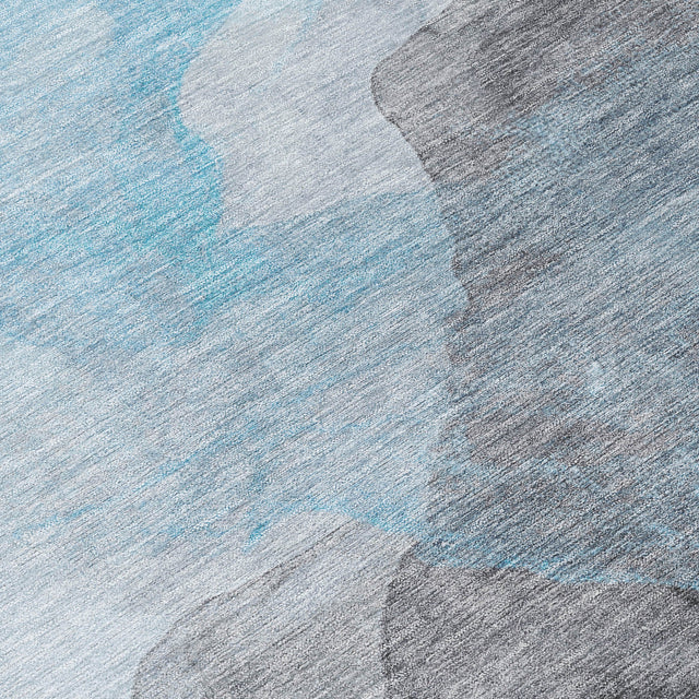 Addison Chantille ACN2109 Abstract Machine Made Transitional Teal Rug