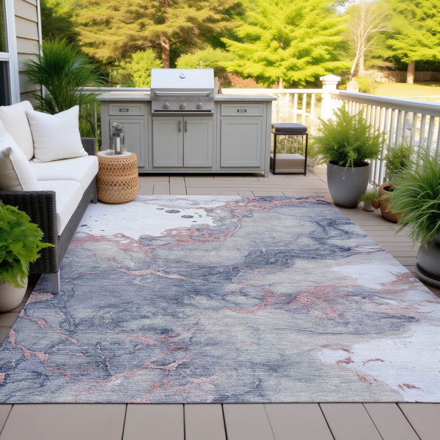 Addison Chantille ACN2110 Abstract Machine Made Transitional Blush Rug